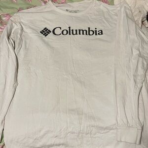 Columbia Classic White Long Sleeve Tee